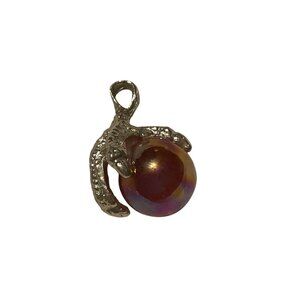 Silver Dragon Claw & Iridescent Orb Pendant Necklace Jewelry Fantasy